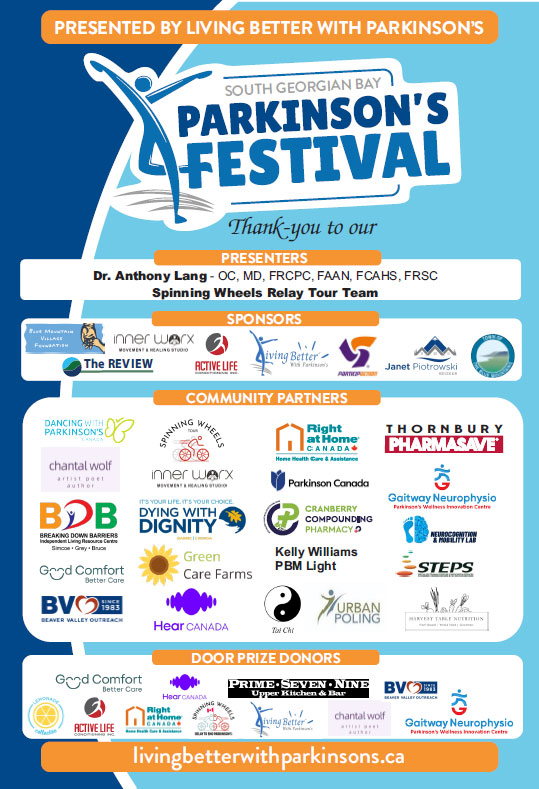 Parkinson's Festival Thank You Poster